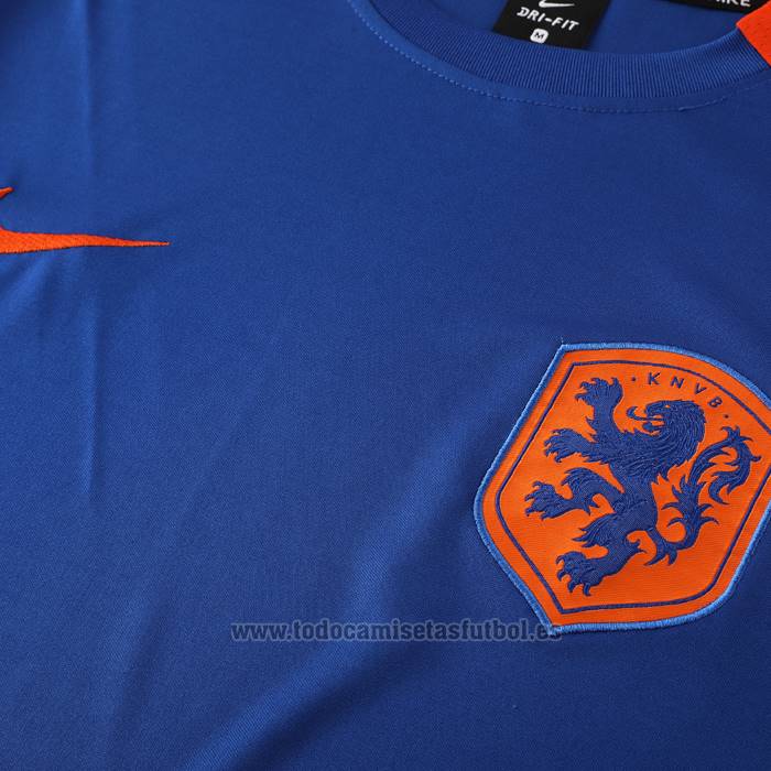 Chandal del Paises Bajos Manga Corta 2024-2025 Azul - Pantalon Corto